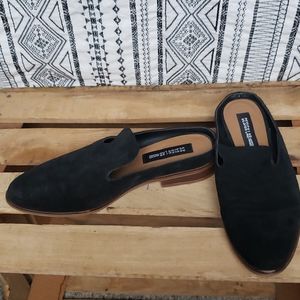 Design Lab Lord & Taylor Black Leather Mules